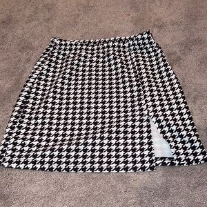 White and Black Skirt